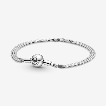 Pandora® Sterling silver Multi snake chain bracelet.