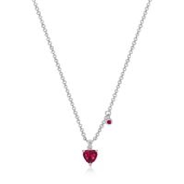 Sterling silver ELLE   Holiday Stars   pendant. 18+2  with signature ruby.