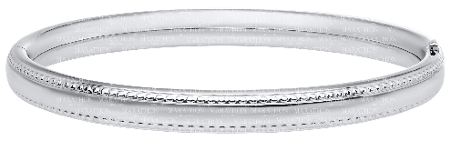 Sterling silver beaded edge bracelet.