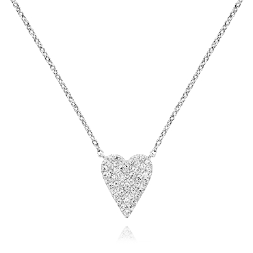 Sterling silver Miss MIMI large heart contour.