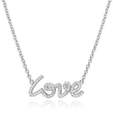 Sterling silver Miss MIMI Love necklace.