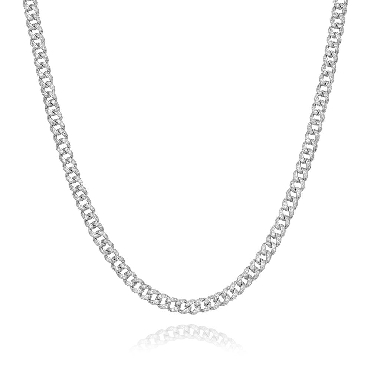 Sterling silver Miss MIMI fancy cuban link 6mm 16 necklace