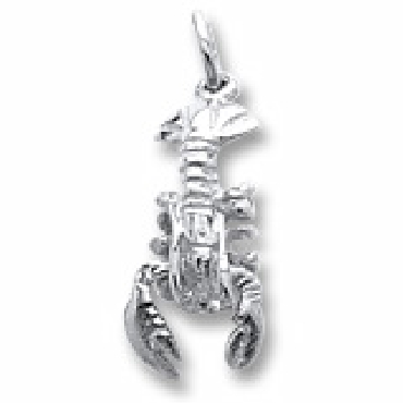 Sterling Silver Lobster Charm with movable claws.