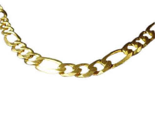 22 10k Gold Figaro Chain