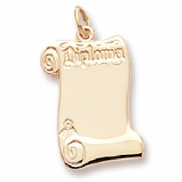 Sterling Silver DIPLOMA Charm