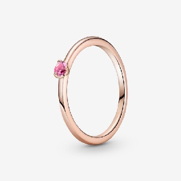 Pandora® Rose ring with phlox pink crystal Size 85