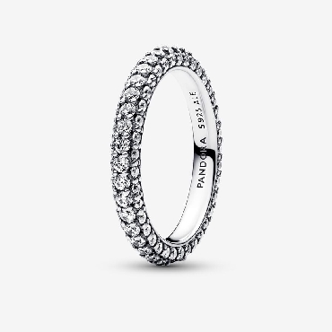 Pandora® Sterling silver ring with clear cubic zirconia