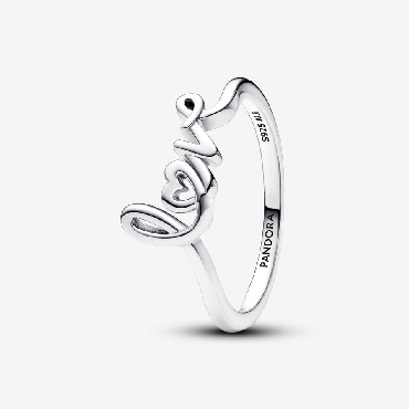 Pandora® Sterling silver love ring.