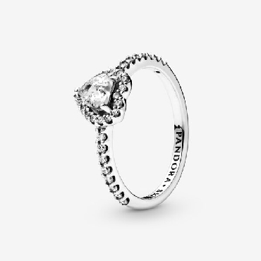 Pandora® Elevated Heart Ring With cz s Size 75