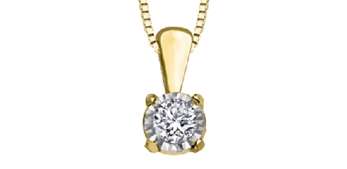 10k yellowwhite gold diamond pendant 1 fancy cut diamond 003ct pendant is canadian certified gold