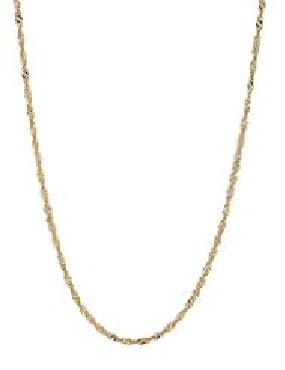 16 Yellow Gold Singapore Chain Necklace
