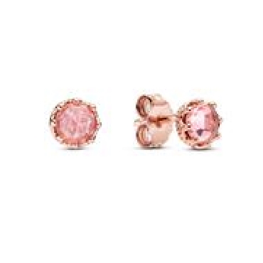 Crown Pandora® Rose stud earrings with clear cubic zirconia