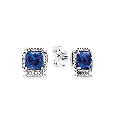 Pandora® Timeless Elegance Earrings With True Blue Crystals