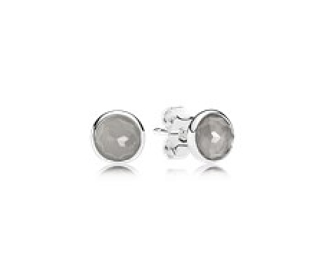 Pandora® June Droplets Earrings With Grey Moonstone