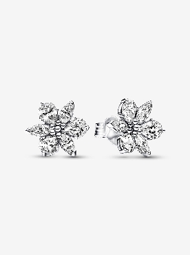 Pandora sterling silver; Herbarium cluster earrings.