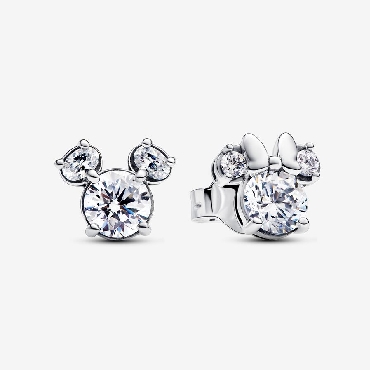 Pandora Disney Minnie and Mickey Mouse sparkling stud earrings