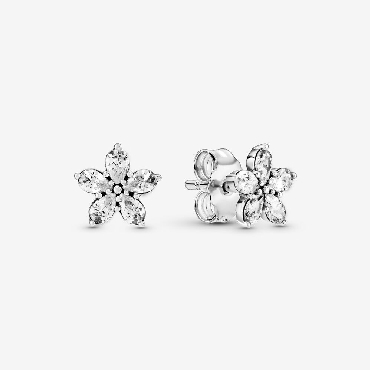 Pandora® sterling silver snowflake earrings