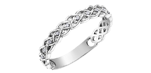 10k white gold diamond band 12 fancy cut diamonds 003ct Canadian certified gold chi chi collection