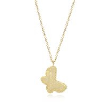 Sterling silver Reign® gold plated butterfly necklace 16+2