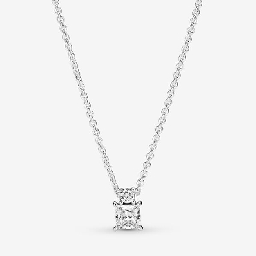 Pandora® sterling silver collier with clear cubic zirconia.