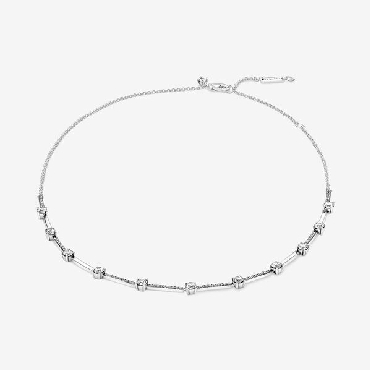 Pandora® Sterling silver Collier with clear cubic zirconia.
