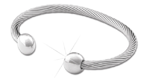 Q Ray® Bracelet 
Deluxe silver finish. Size medium.