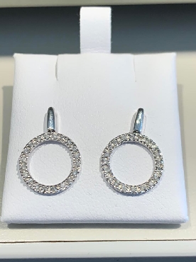 20ct diamond circle of love earrings