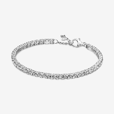 Pandora® sterling silver sparkling tennis bracelet with clear cubic zirconia