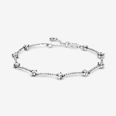 Pandora® Sterling silver bracelet with clear cubic zirconia