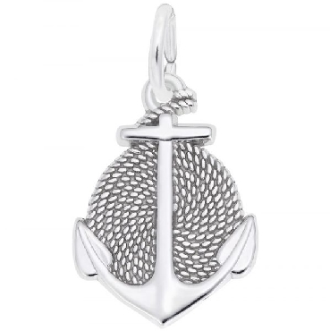 Sterling silver anchor charm.