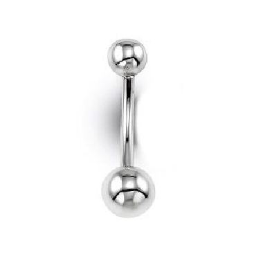 14k white gold;   Bella Blossoms   belly button ring