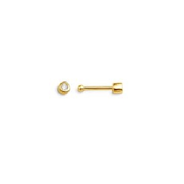 10k gold nose ring with genuine diamond.