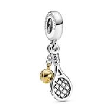 Pandora® shine Tennis ball and racket sterling silver dangle