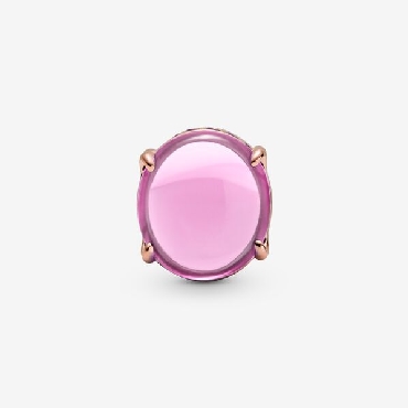 Pandora® Rose charm with synthetic pink sapphire