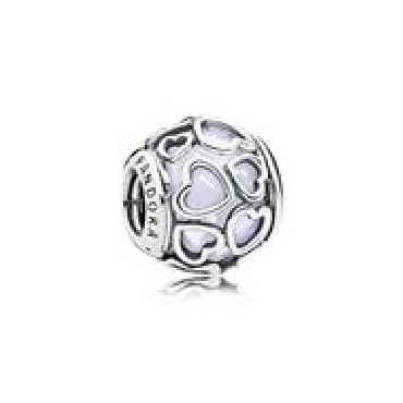Pandora® Heart Charm with Opalescent Crystal