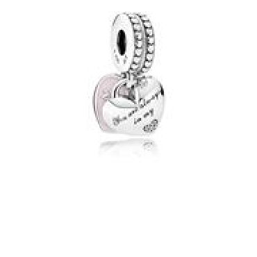Pandora® Mother Daughter Hearts Dangler With soft pink enamel and cz s