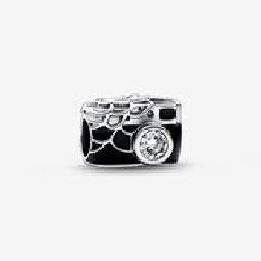 Pandora® sterling silver Marvel Spider-Man camera charm.