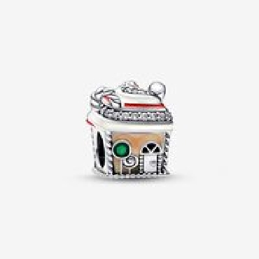 Pandora® sterling silver Gingerbread house charm.