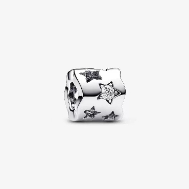 Sterling silver Pandora® cut out star charm.