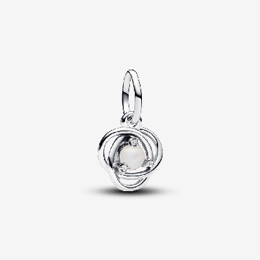 Pandora® Sterling silver dangle with white bioresin