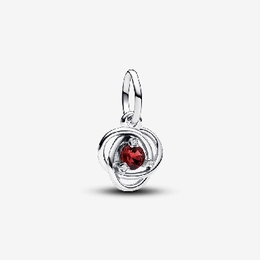 Pandora® Sterling silver dangle with true red crystal