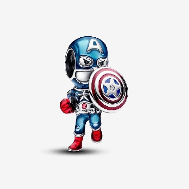 Pandora® Sterling silver Marvel Captain America charm
