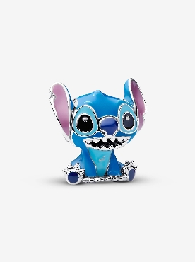 Pandora charm. Disney Stitch sterling silver charm with enamel.