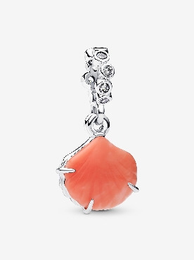 Pandora® sterling silvershell double dangle.