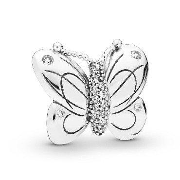 Pandora® Decorative Butterfly Clip With cz s