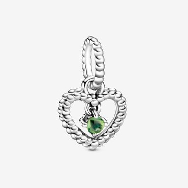 Pandora® August Birthstone Charm.
Sterling Silver dangle with spring green crystal.