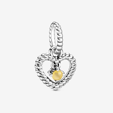 Pandora® November Birthstone Charm.
Sterling Silver dangle with honey coloured crystal.