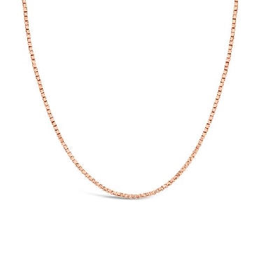 10k rose gold box link chain 22