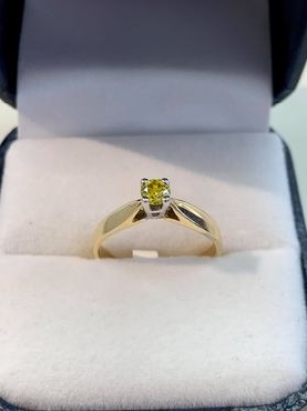 .25 CTW. Yellow Gold Diamond Ring