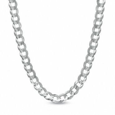 20   Silver Curb Chain necklace.